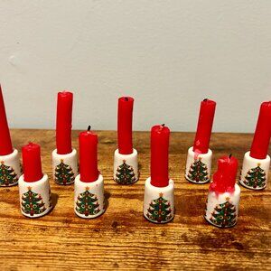 Vintage German Mini Christmas Candle Holders